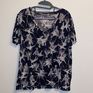 L.L.Bean Signature V-Neck Slub Knit Tee